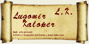 Lugomir Kaloper vizit kartica